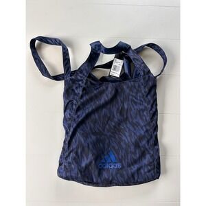 Adidas W Tourny Bag Navy Blue Black Tiger Print Tote Gym Travel GV4459 NWT
